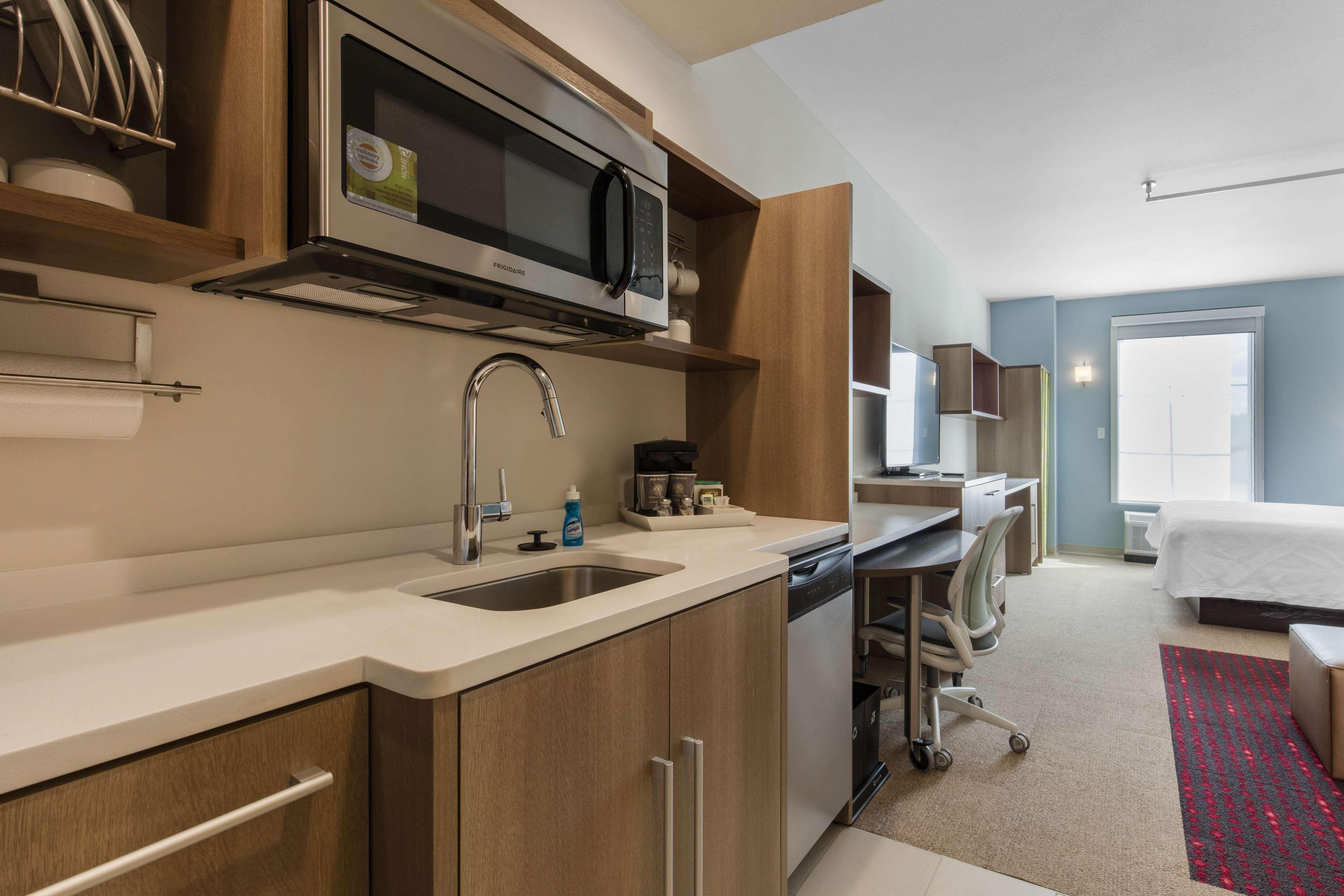 The mini kitchen has most things needed for light cooking, and you can  request an electric cookt - Picture of Home2 Suites by Hilton Las Cruces -  Tripadvisor